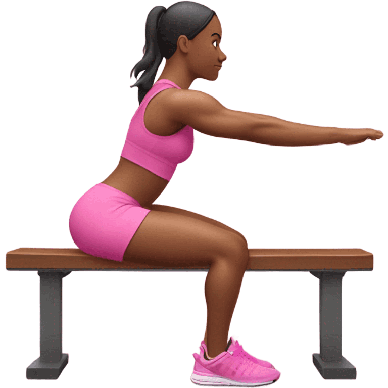 hip thrust exercise pink emoji