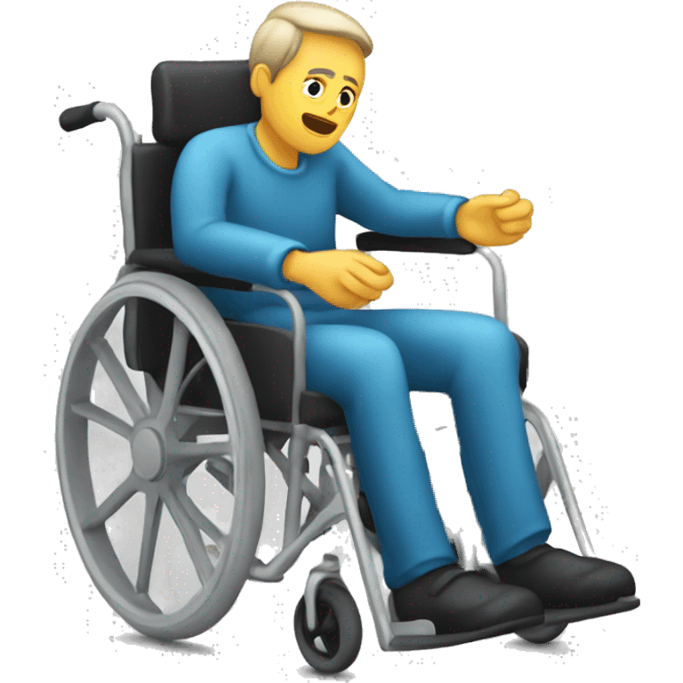 person in wheelchair sick old emoji