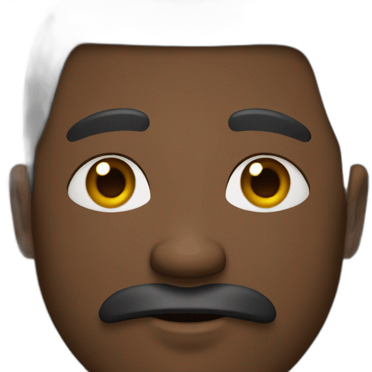 A black man with a small mustache emoji