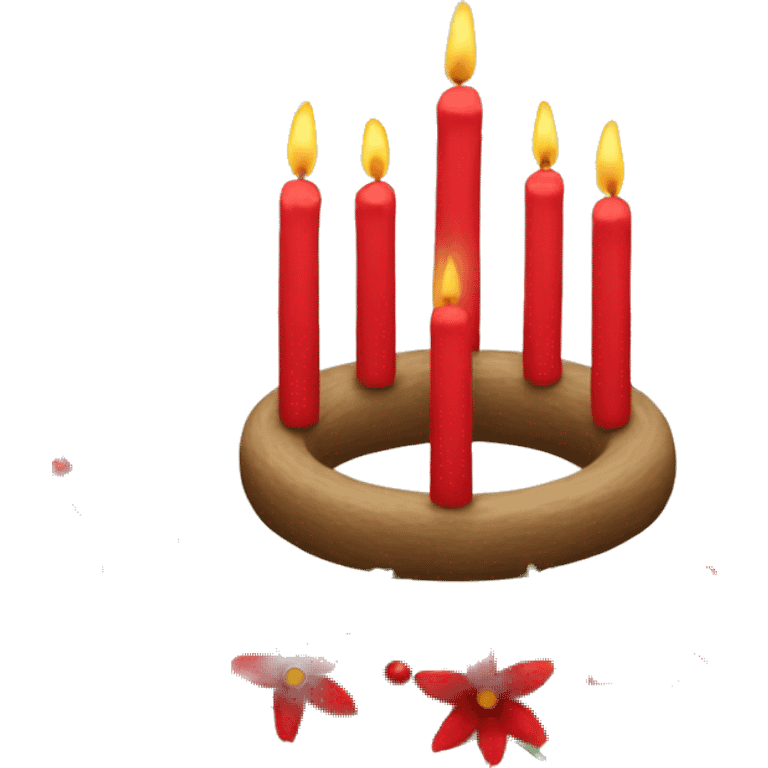 red advent wreath emoji