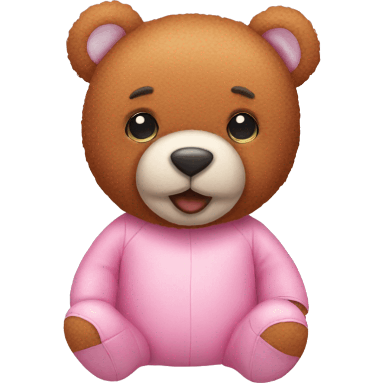 A pink Teddy  emoji