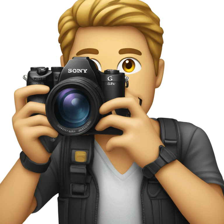 Photographer use sony camera  emoji