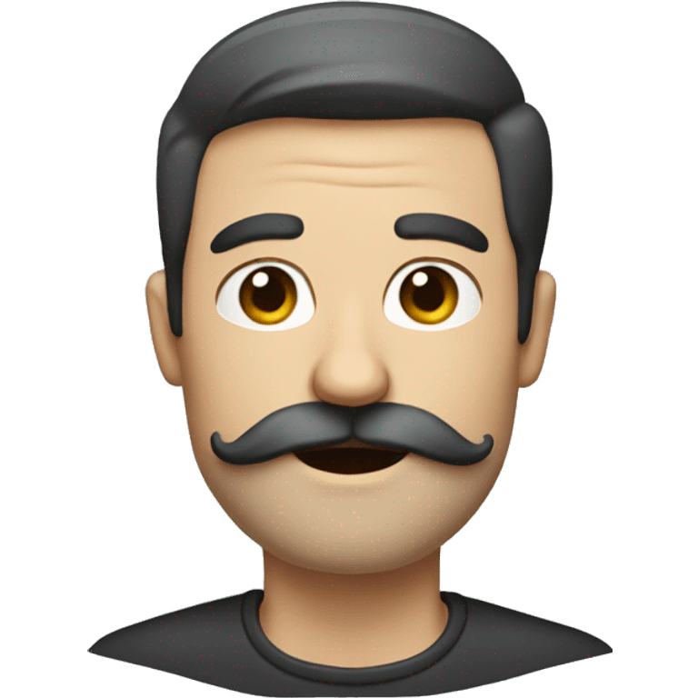 A guy with big moustache and a beard that's too long that it reaches his neck emoji