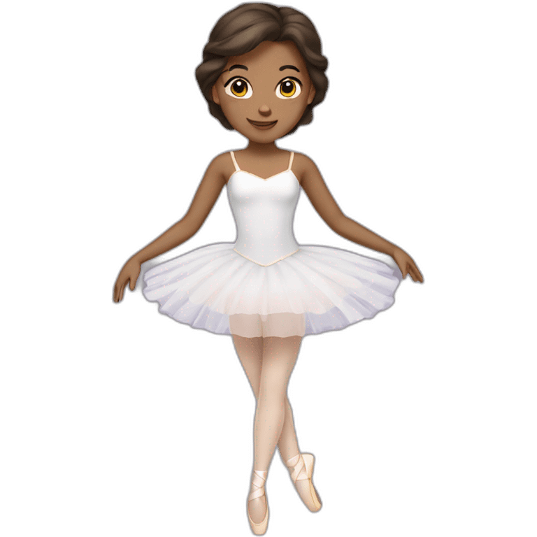 Brunette ballerina emoji