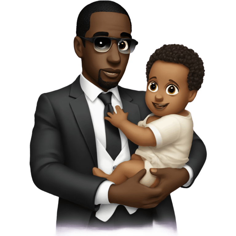 p.diddy holding a baby  emoji