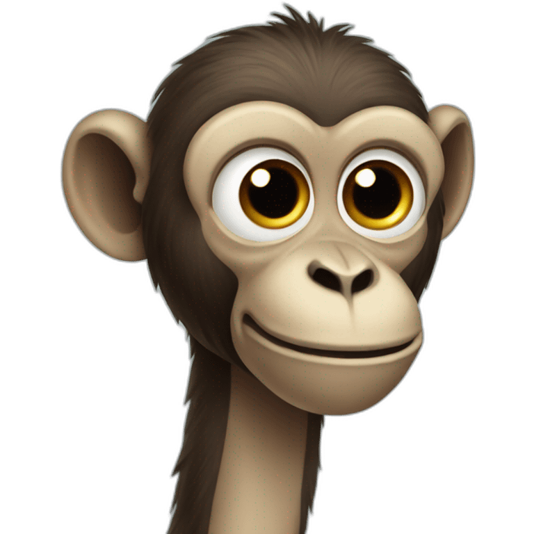 Long neck monkey emoji