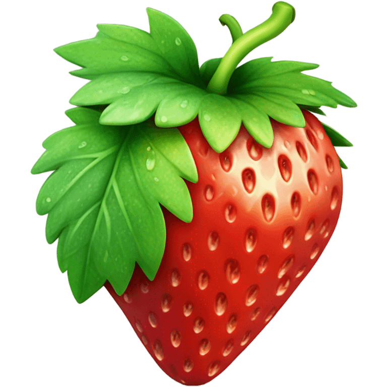 Strawberries are happy emoji