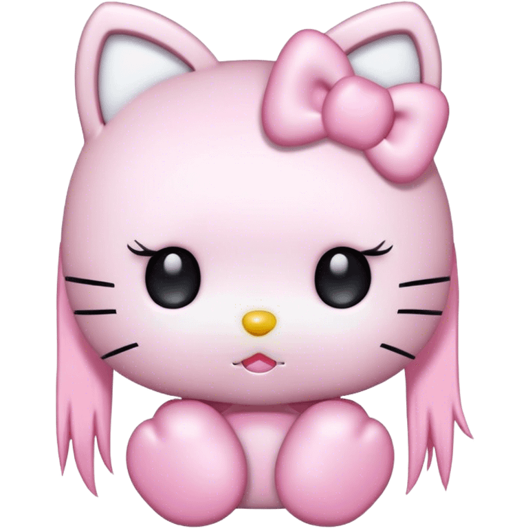 kawaii pastel goth hello kitty emoji