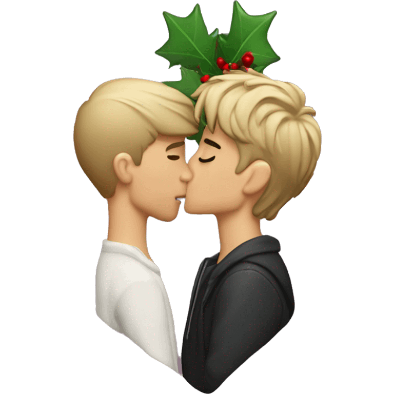 justin bieber kissing underneath the mistletoe emoji