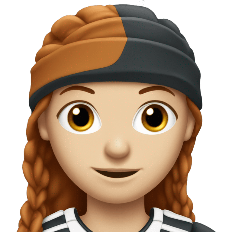 Brunette guy redhead girl lacrosse players emoji