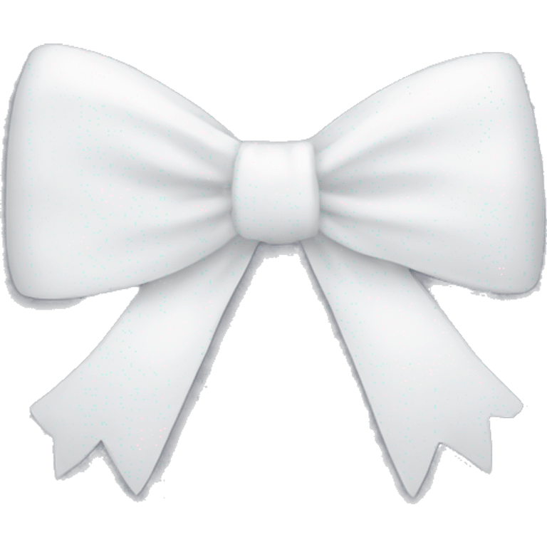 White bow with two loops emoji