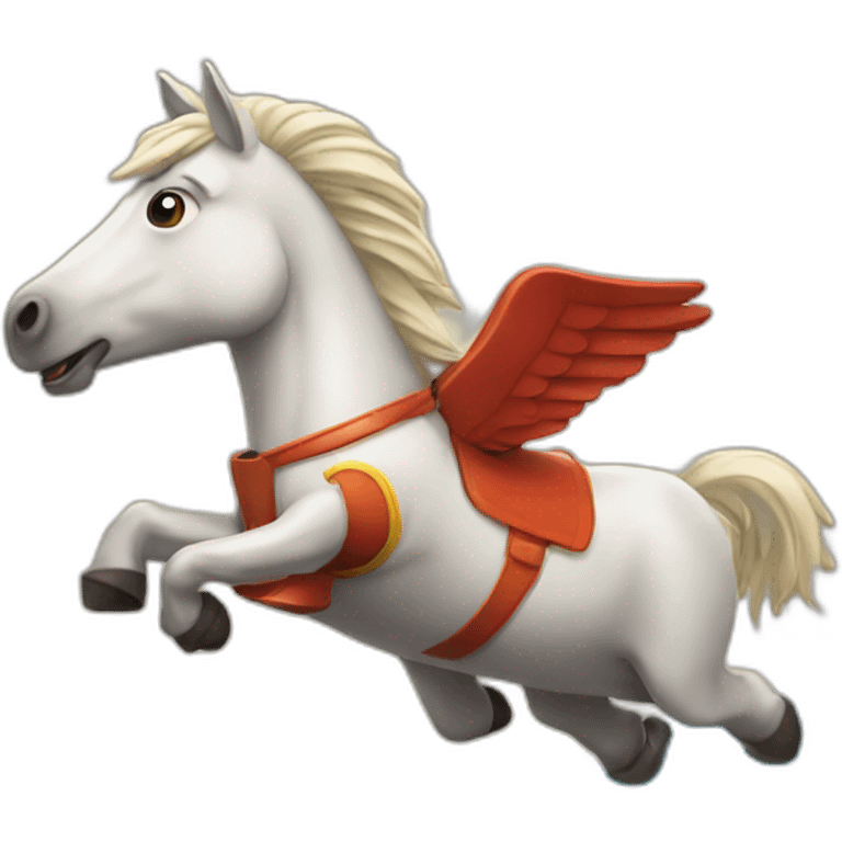 horse flying on a rocket emoji