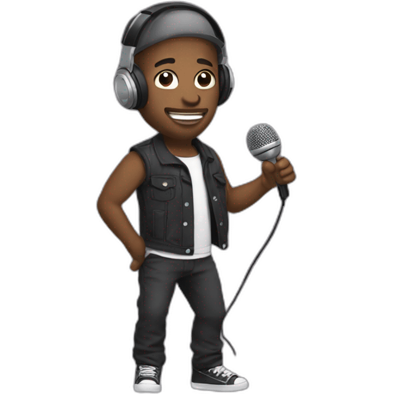 Rappeur with a mic emoji