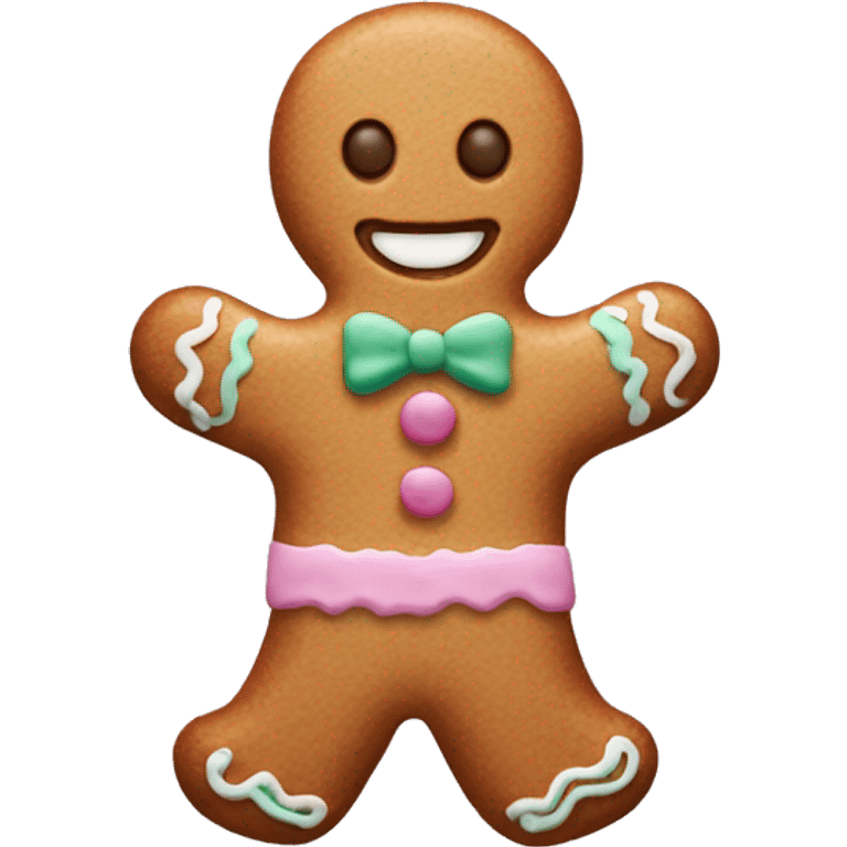 Pastel gingerbread man emoji