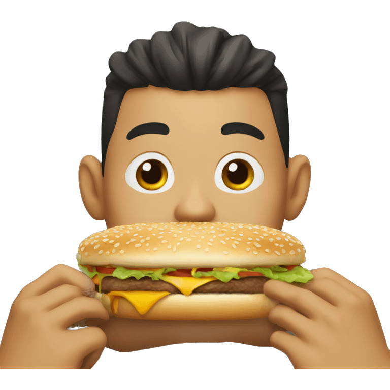 Ronaldo eating hamburger emoji