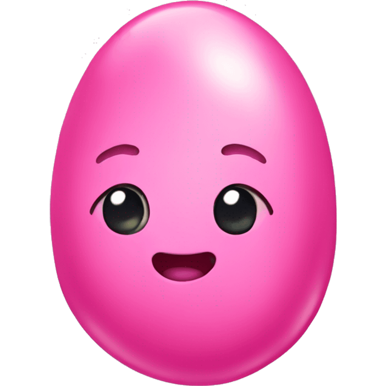 A cute pink jellybean emoji