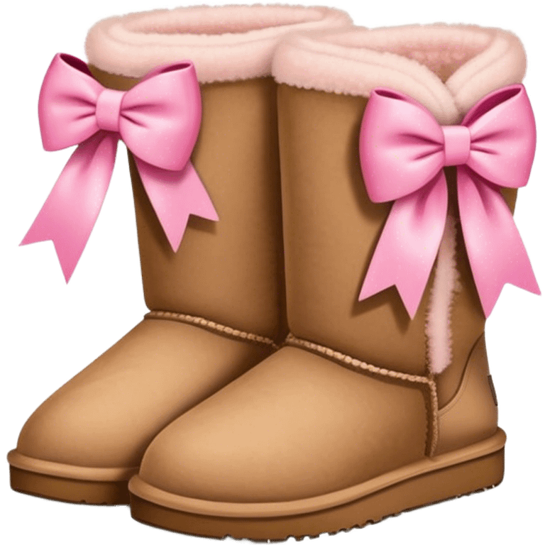 Uggs with pink bows emoji