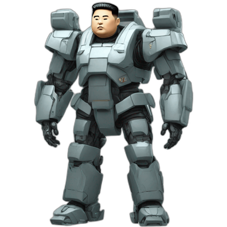 Kim Jong-un shaped mech suit emoji