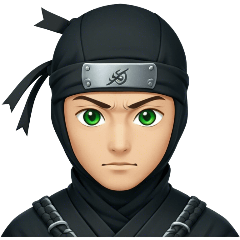 ninja with green eyes emoji