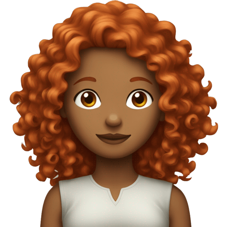 Redheaded curly hair girl emoji