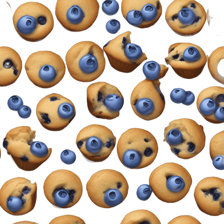 one blueberry muffin emoji