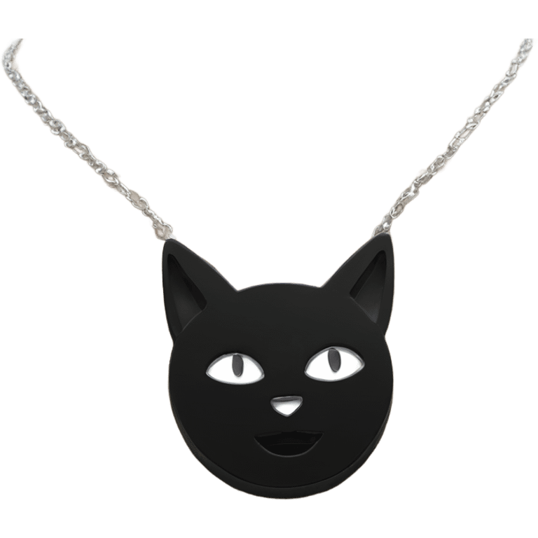 Cat Bitcoin necklace rich  emoji