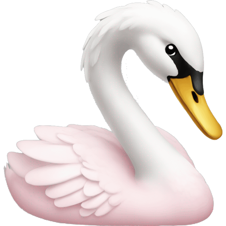 pastel pink swan emoji