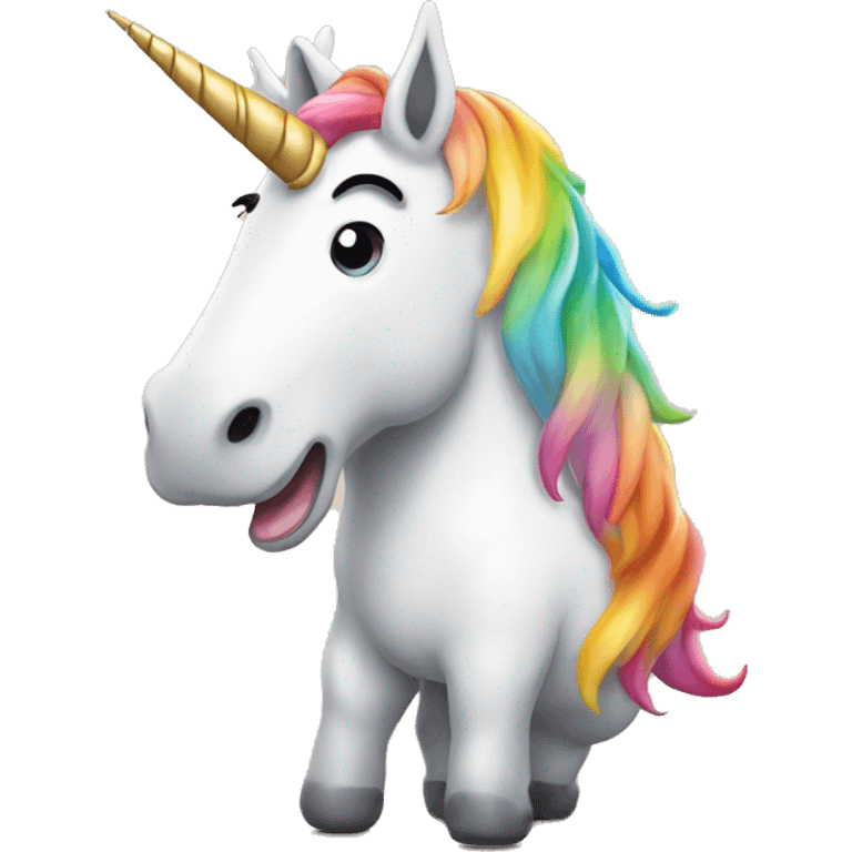 Unicorn pooping emoji