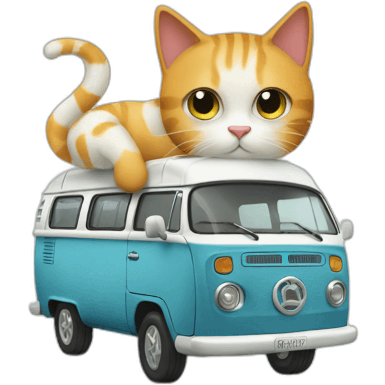 campervan surfer cat emoji