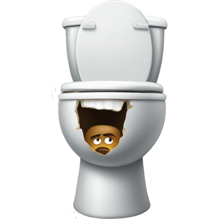 a head popping out of the toilet emoji