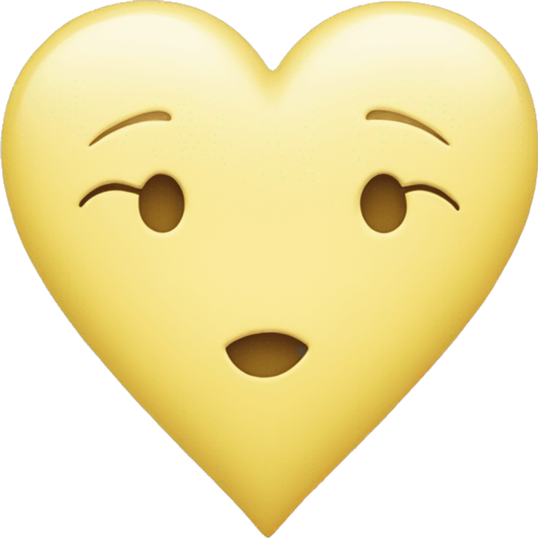 a pastel yellow heart emoji