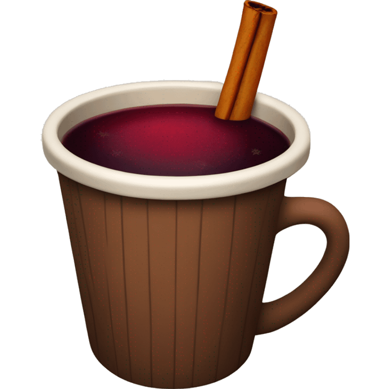 Mulled wine in a craft cup emoji