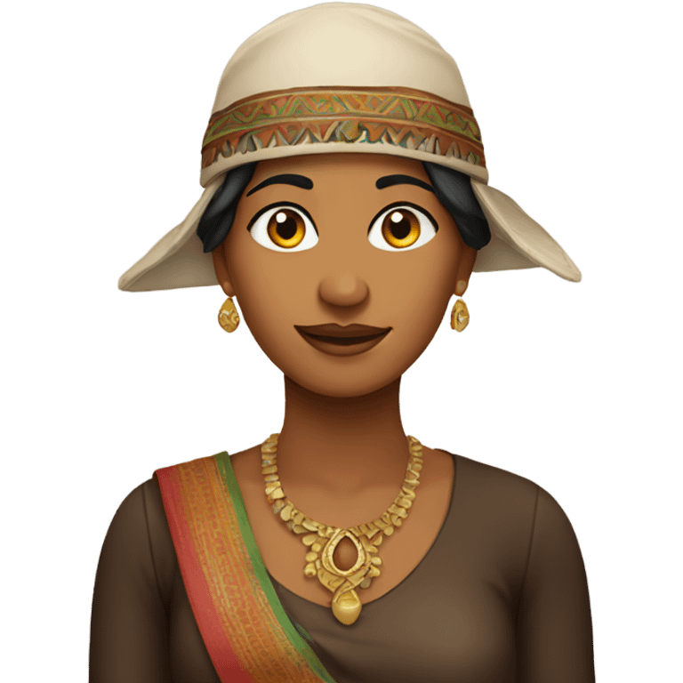 indian woman in hat emoji