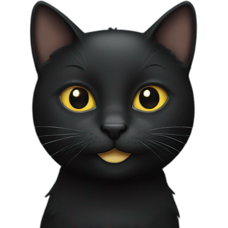 black cat,smiling emoji