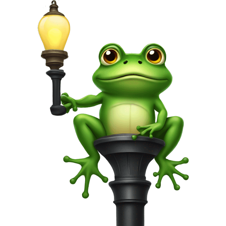 frog holding a gaslight emoji