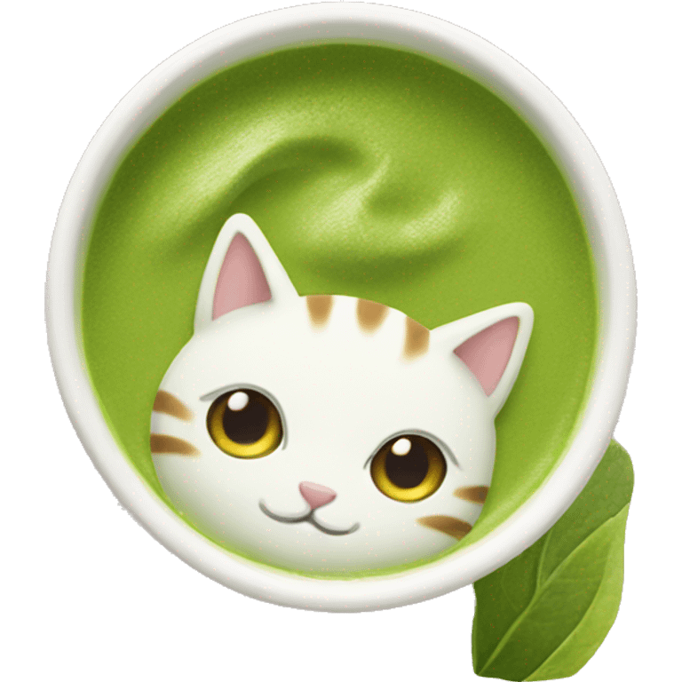 Matcha with cat emoji