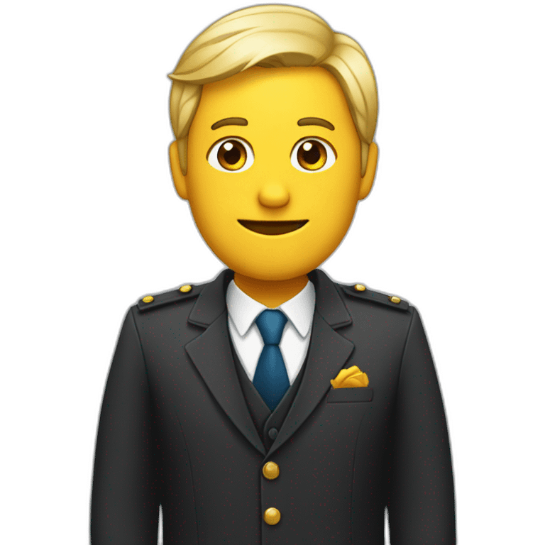 señor con traje con la cara de emoji emoji