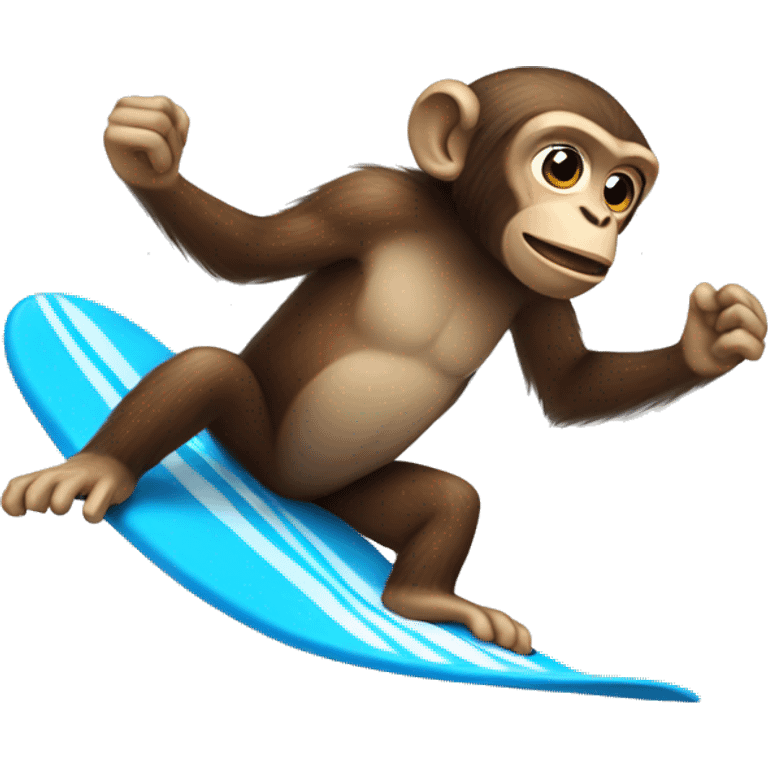 Monkey surfing emoji