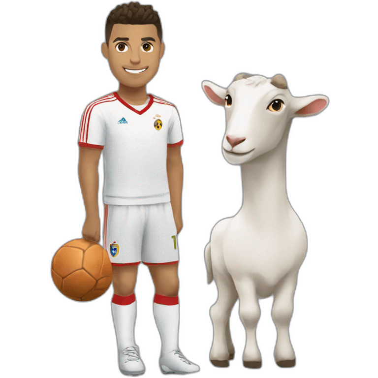 Ronaldo with a goat emoji