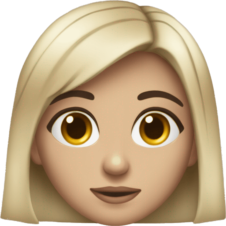 Morena clara,olhos castanho,  emoji