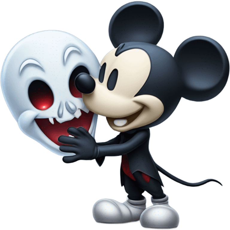 Mickey mouse ghost kiss vampire emoji