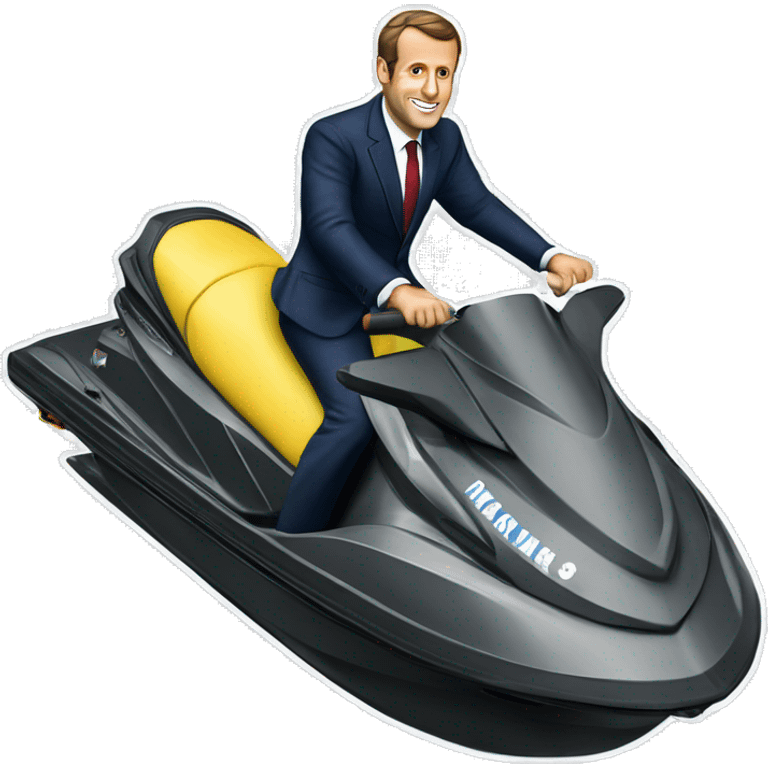 Emanuel Macron jet ski  emoji