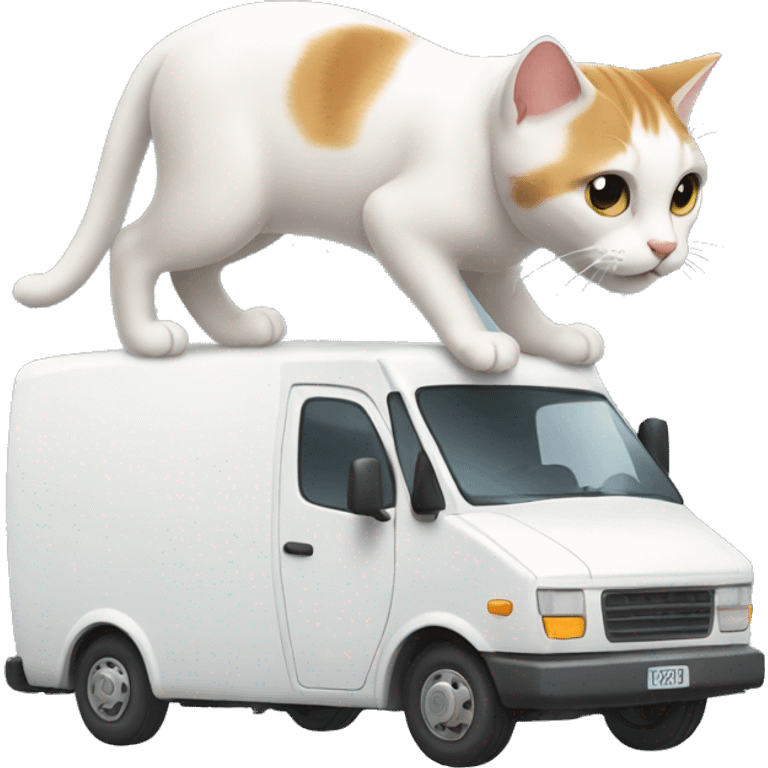 cat with a moving van emoji