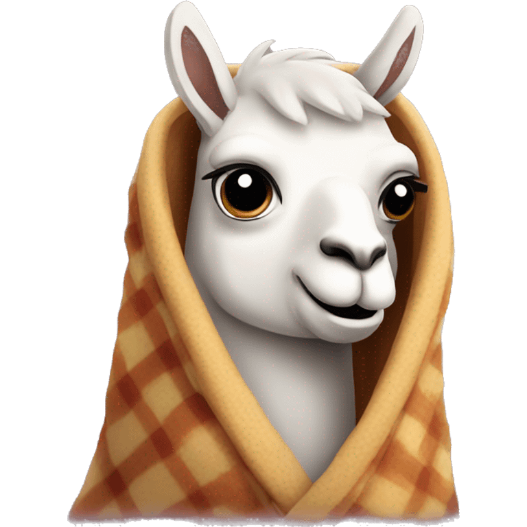 Llama in a blanket  emoji