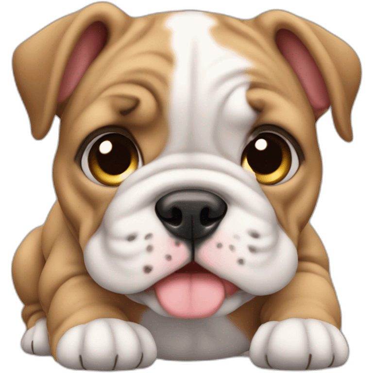 Cute baby bulldog emoji