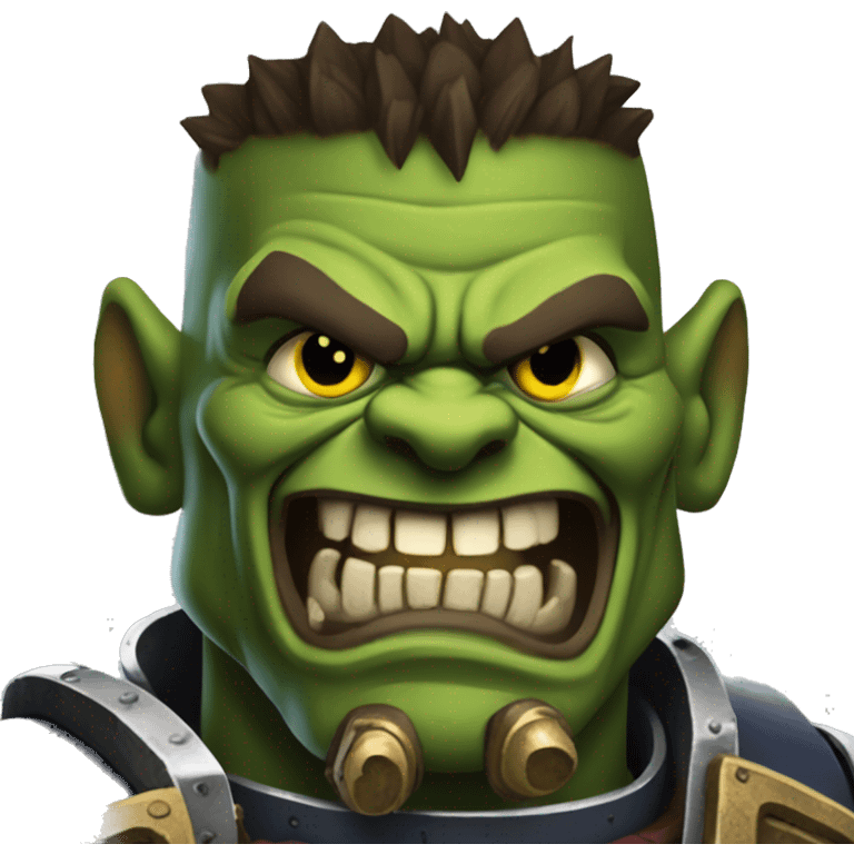 Warhammer 40 ork thumbs up cartoon emoji