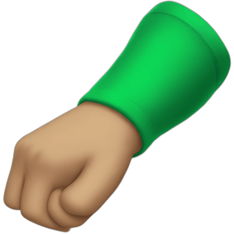 Arm with a green sleeve emoji