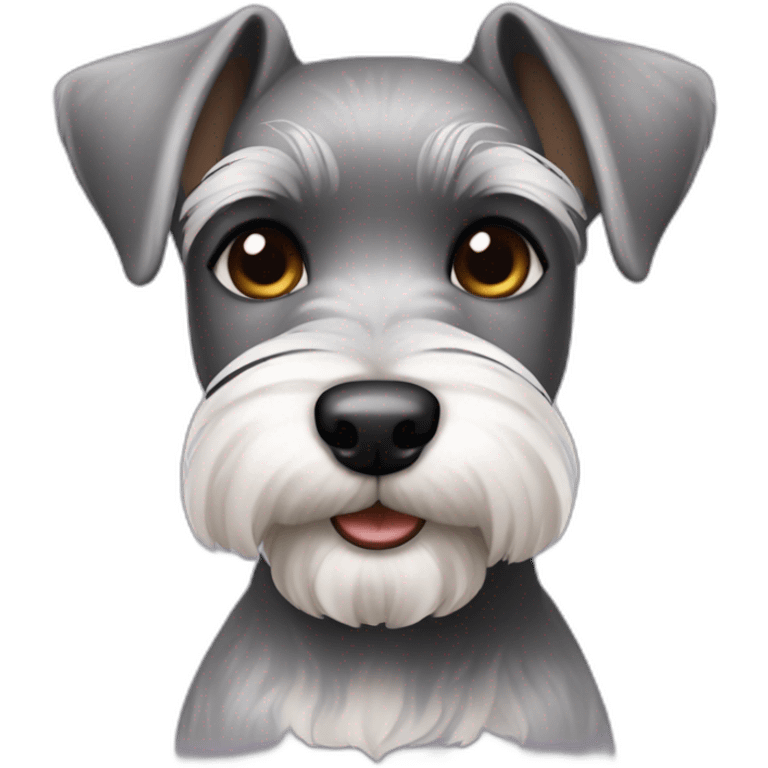 Cute little Miniature Schnauzer emoji