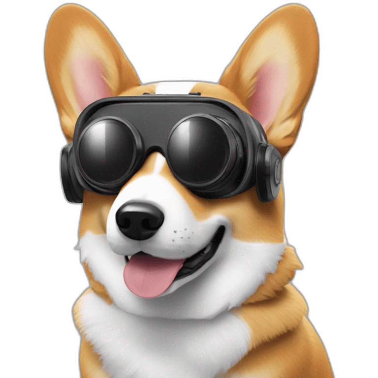 corgi with vr headset emoji