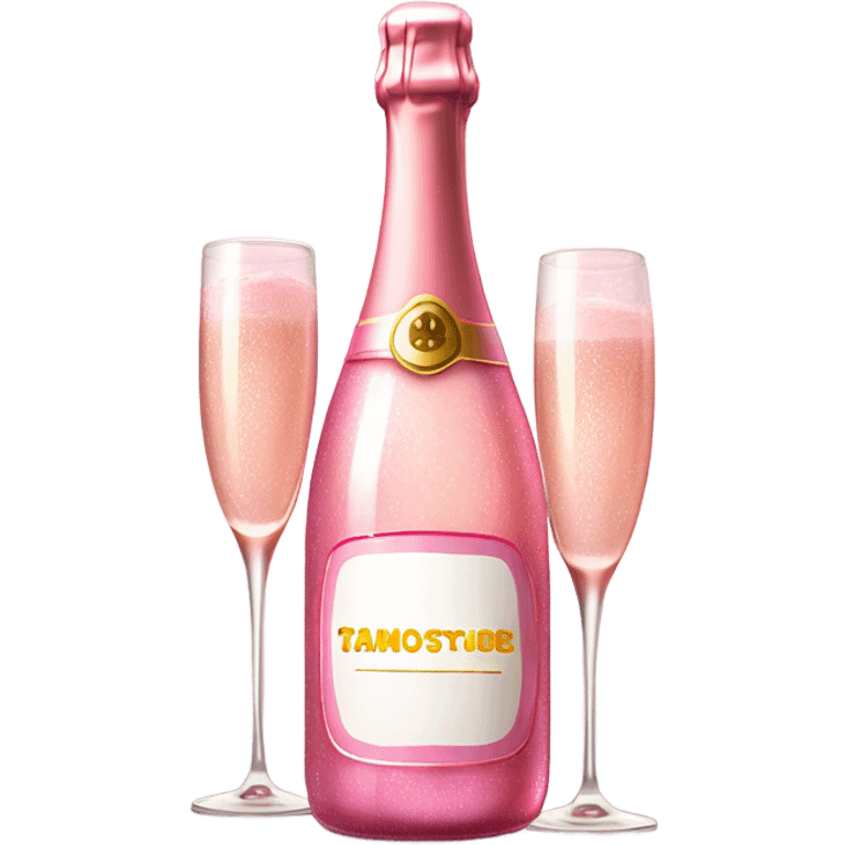 Pink champagne  emoji